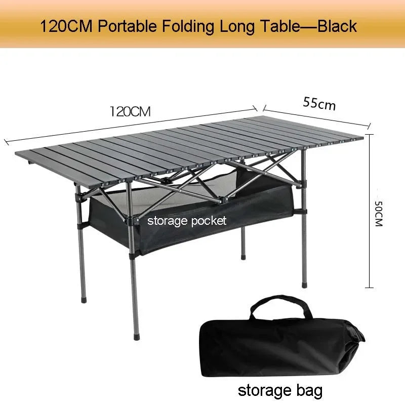 Lightweight Foldable Camping Table with Carry Bag, Portable Outdoor Picnic Beach BBQ Table