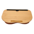 Bamboo Lap Desk with Cushion Pillow — Portable Laptop & Tablet Stand for Up to 15.6-inch (39.6 cm) Laptops