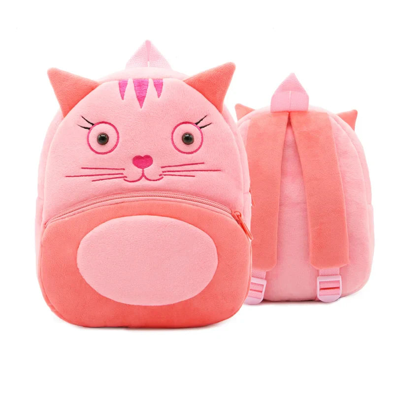 Cute Plush Animal Kids Backpack - Cartoon School Bag for Girls & Boys, Soft Preschool Backpack