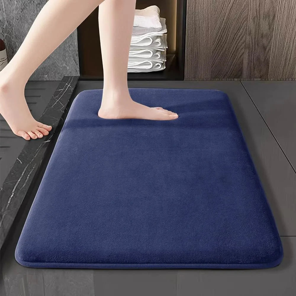 Coral Velvet Super Absorbent Bath Mat – Non-Slip Quick-Dry Bathroom & Door Mat
