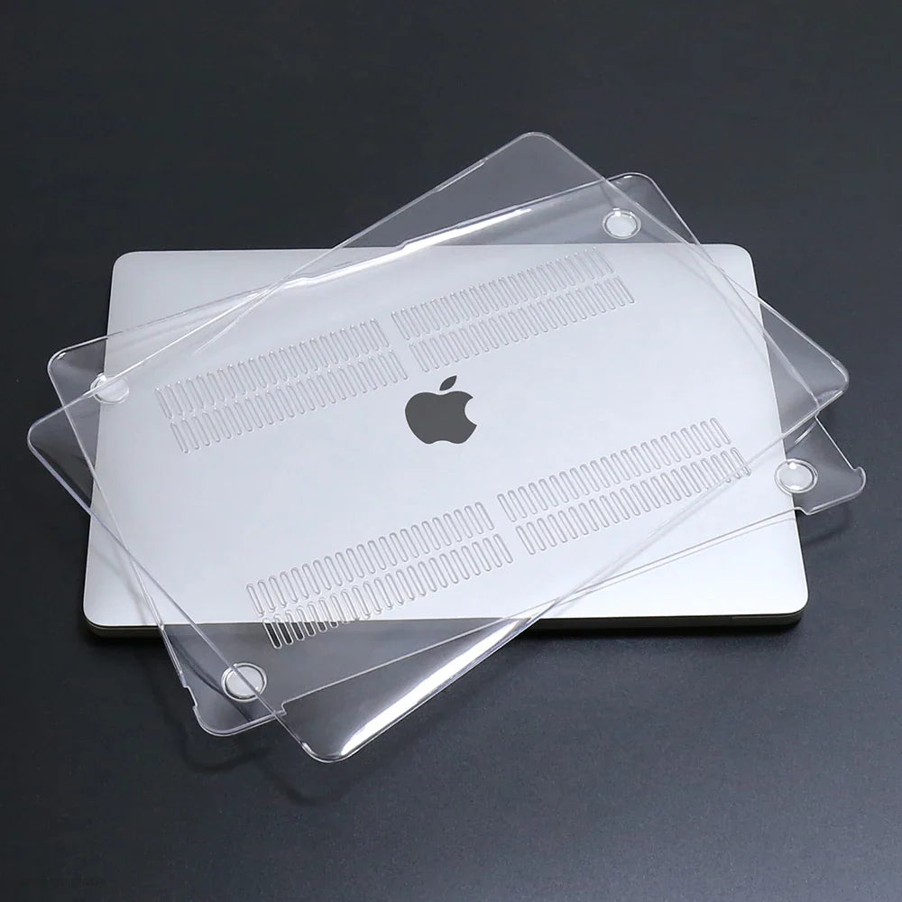 MacBook Hard Shell Protective Case – Fits Air 13-inch (33.0 cm) & 13.6-inch (34.5 cm), Air 15.3-inch (38.9 cm), Pro 14-inch (35.6 cm) & Pro 16.2-inch (41.1 cm) – Snap-On PVC Top & Bottom Cover