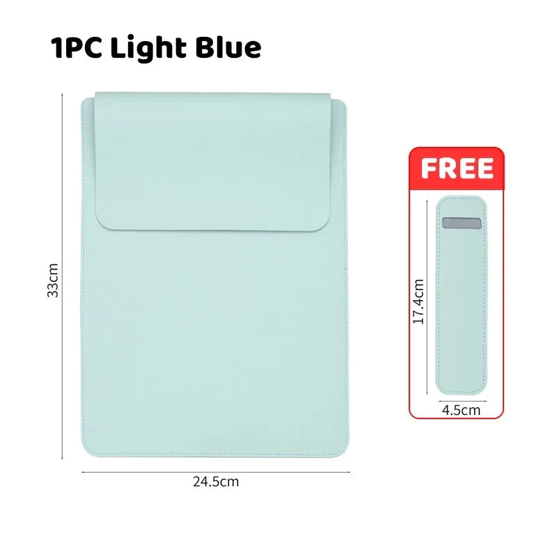 PU 13-Inch (33 cm) Waterproof Laptop Sleeve with Pen Case – Protective Sleeve for MacBook Air/Pro, Multiple Colors