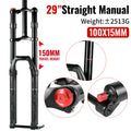 Double Crown Air Suspension Fork 150mm (5.9in) Travel for 27.5/29-inch MTB & E-Bike — Double-Shoulder, Air and Oil Damping