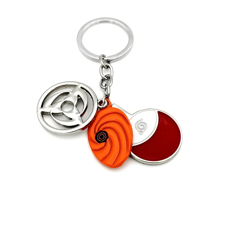 Anime Ninja Keychain Set: Kunai, Shuriken & Red Cloud Charms for Backpack, Car & Keys