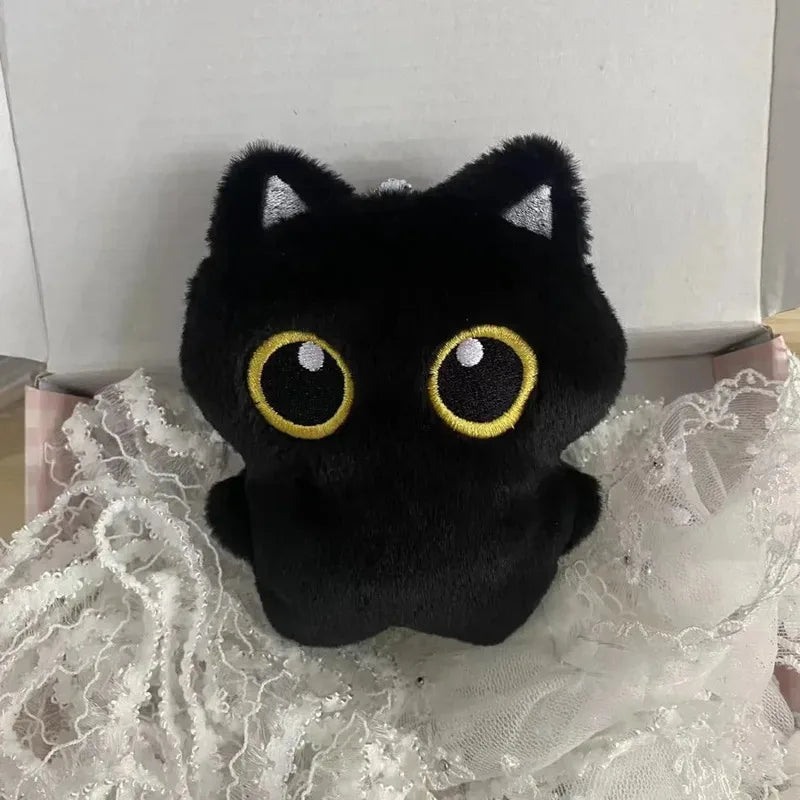 Black Cat Plush Toy Pendant Mini Cuddly Pillow Cushion - Cute Stuffed Animal Birthday Gift for Boys & Girls