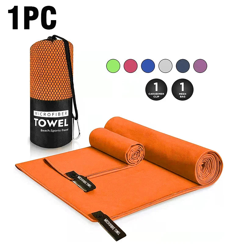 Microfiber Quick-Dry Large Beach & Sports Towel for Travel, Gym, Yoga, Swimming