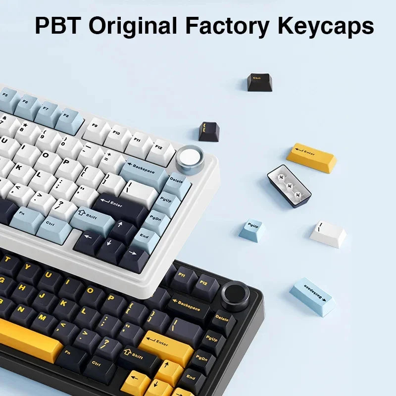 75% RGB Mechanical Gaming Keyboard — 78-Key Hot-Swappable Gasket Mount, 2.4G Wireless/Bluetooth/Wired, OEM Profile