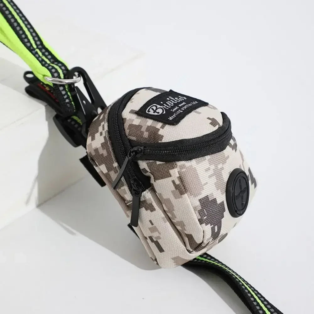 Portable Dog Treat Bag & Poop Bag Dispenser – Waterproof Training Pouch Waist Bag for Walking