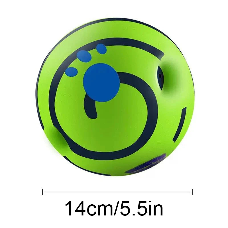 Wobble Wag Giggle Ball - Interactive Dog Toy, No Batteries, Rubber Giggle Ball for Indoor & Outdoor Play