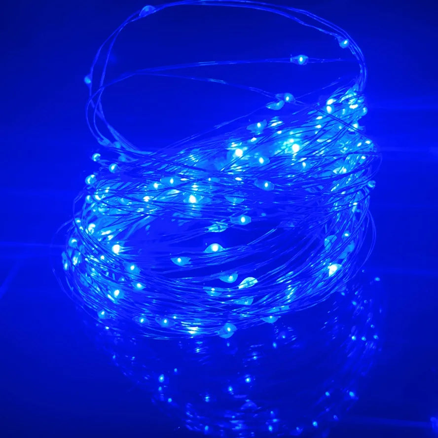 USB Powered Silver Wire Fairy Lights - Waterproof LED String Lights (1–20 m / 3.3–65.6 ft) Warm White Multicolor for Christmas, Wedding & Party