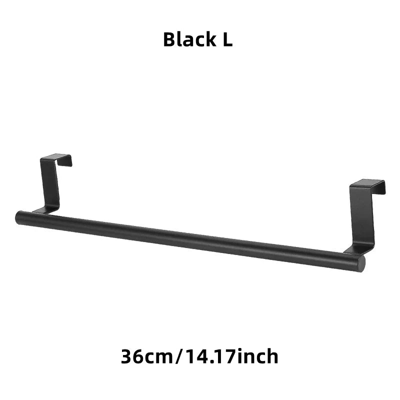Over-Door Stainless Steel Towel Rack – Hanging Towel Bar for Bathroom & Kitchen Cabinets, 23.5 x 6.2 cm (9.25 x 2.44 in) or 36 x 6.2 cm (14.17 x 2.44 in), 1/2-Pack