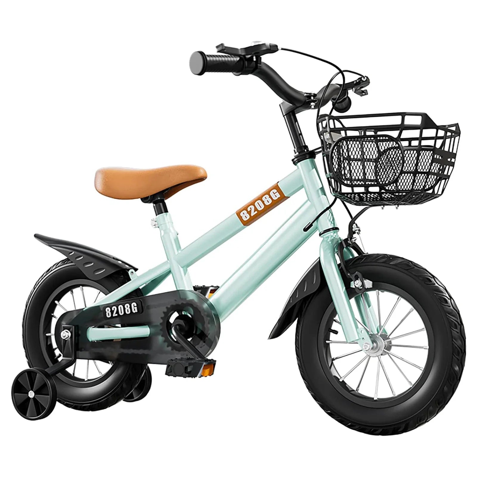 Kids Bike for Girls Ages 3-7 with Training Wheels & Front Basket - 14 in (36 cm) / 16 in (41 cm)