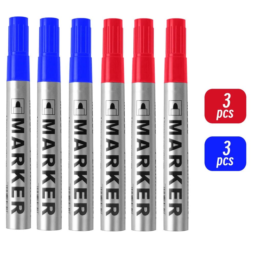 Waterproof Black Permanent Paint Marker - Quick-Dry Oil-Based Pen for Tires, Metal & Glass
