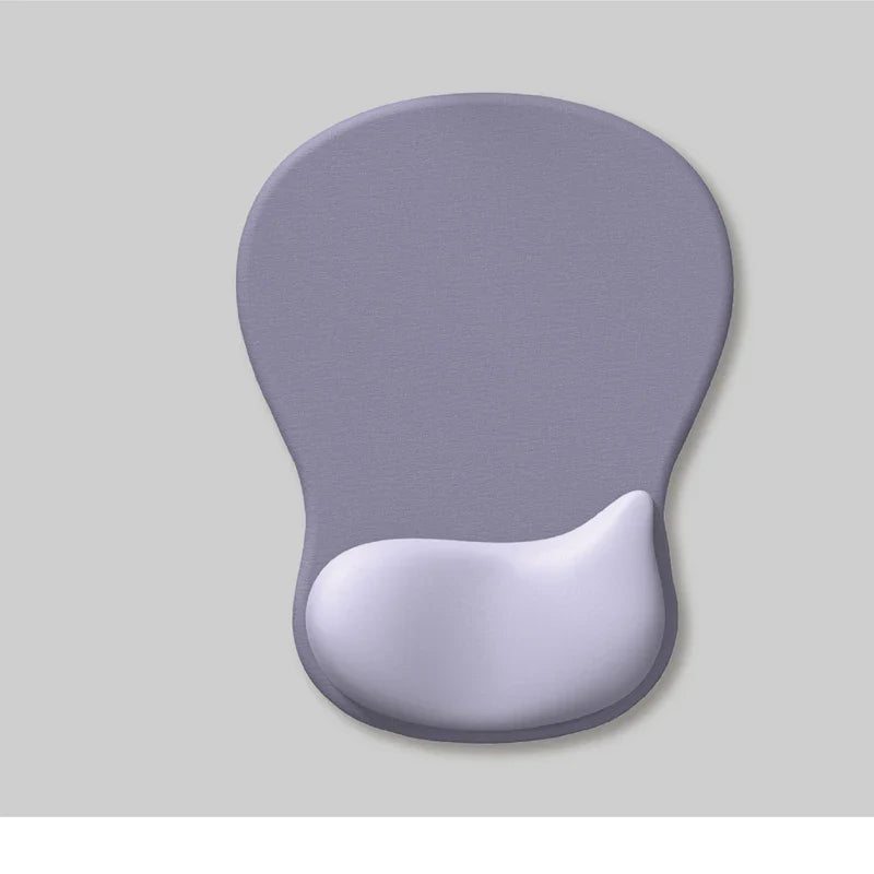 Ergonomic Gel Wrist Mouse Pad — Pain Relief, Smooth Fabric Surface & Non-Slip PU Base