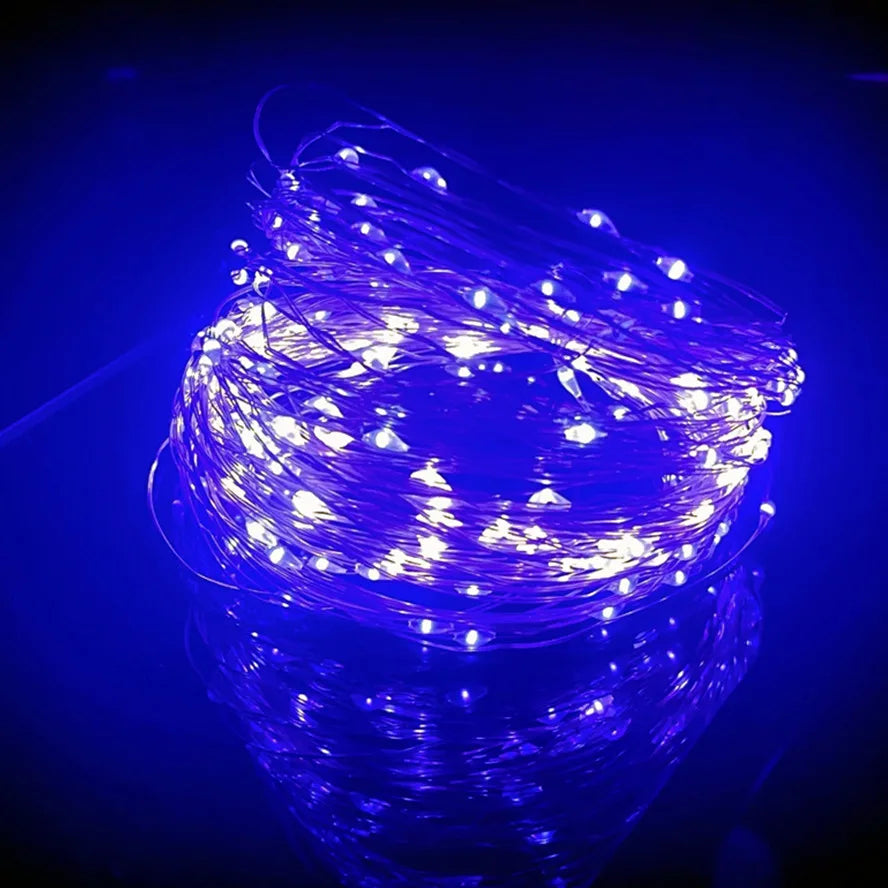 USB Powered Silver Wire Fairy Lights - Waterproof LED String Lights (1–20 m / 3.3–65.6 ft) Warm White Multicolor for Christmas, Wedding & Party