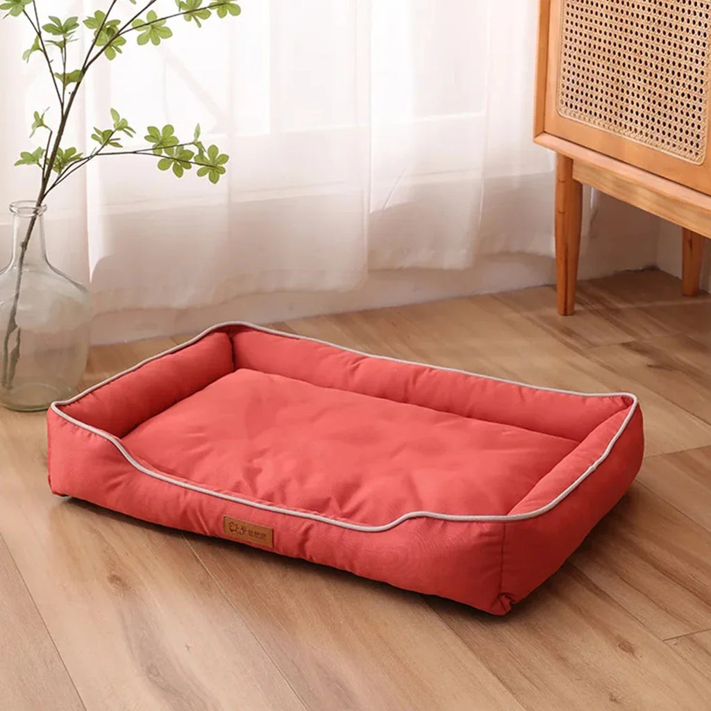 Four-Season Square Pet Bed Waterproof Thickened Bite-Resistant Dog & Cat Sofa Mattress – Sizes S-XXL (36–100 cm / 14–39 in)
