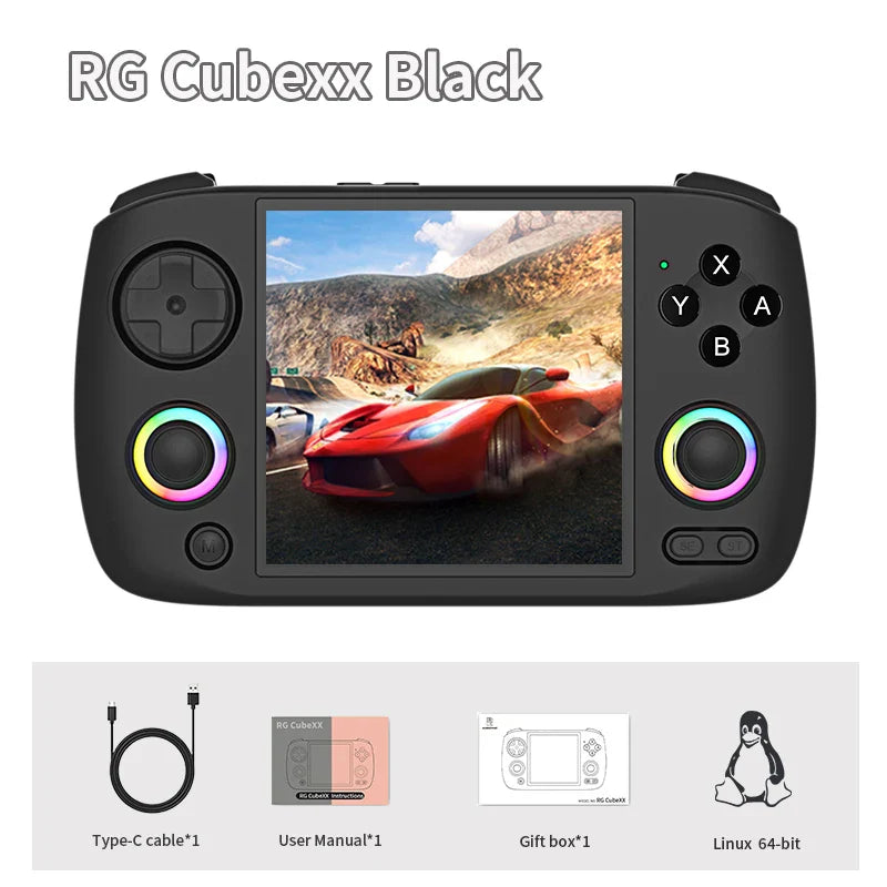 Retro Handheld Game Console 3.95 in (10.0 cm) IPS 720 x 720, Linux 64-bit, WiFi Bluetooth, RGB Joysticks, 3800mAh