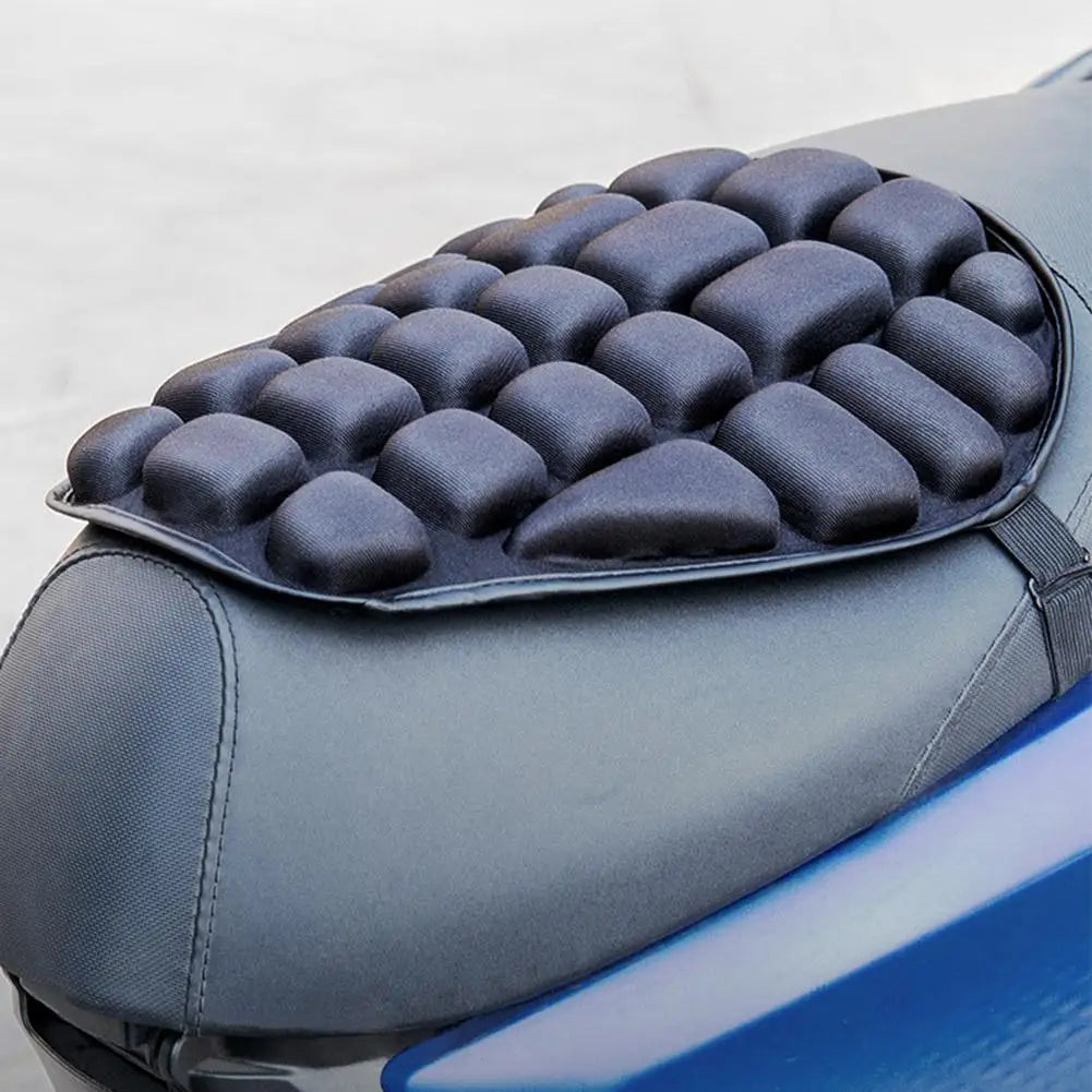 Motorcycle Seat Cushion - Black Foam Breathable Ergonomic Seat Cover for Motorcycles & Electric Bikes
