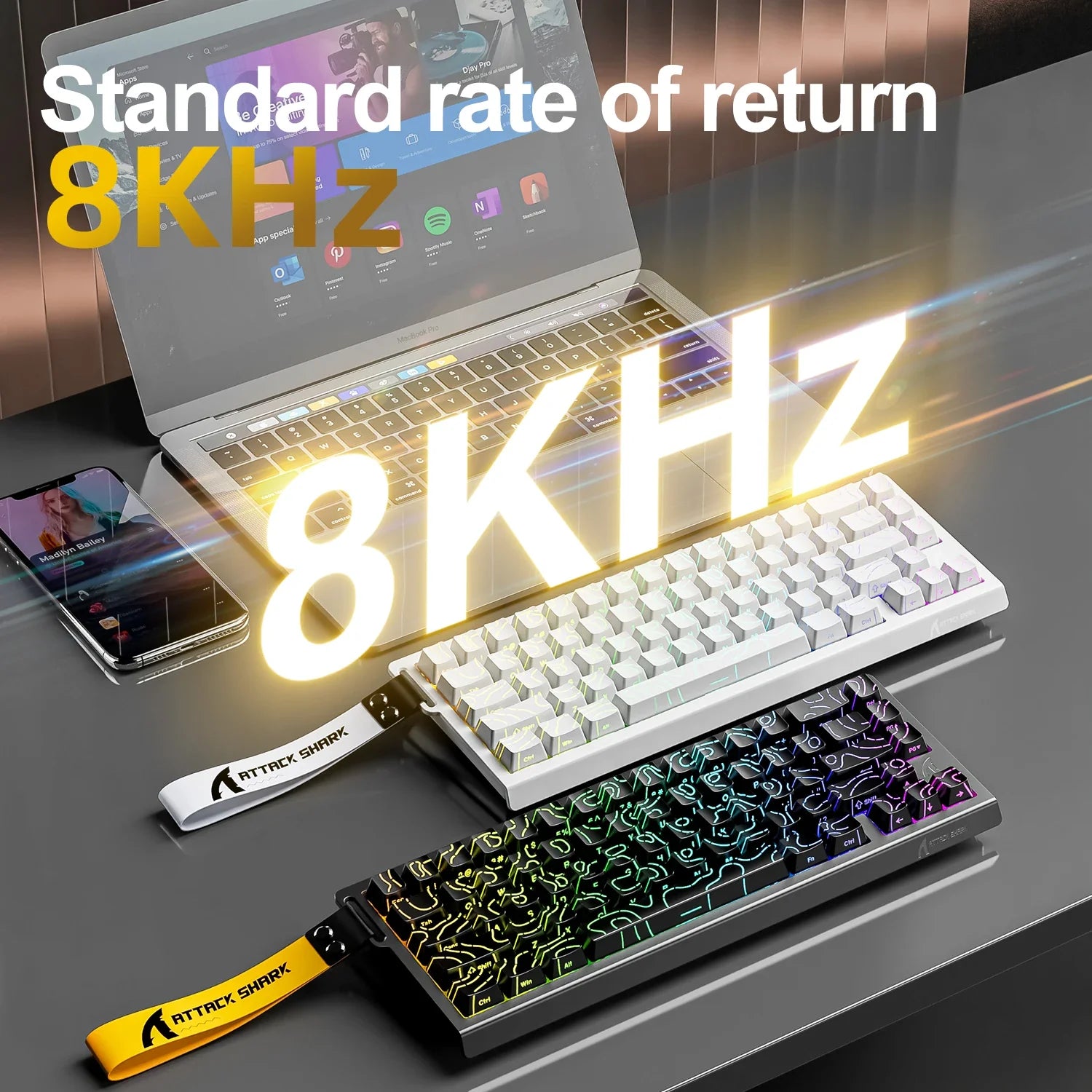 Magnetic Mechanical RGB Gaming Keyboard — 0.01mm Precision, 8000Hz Polling, 128K Scan, 0.125ms Response, Hot-Swap, Multi-Mode