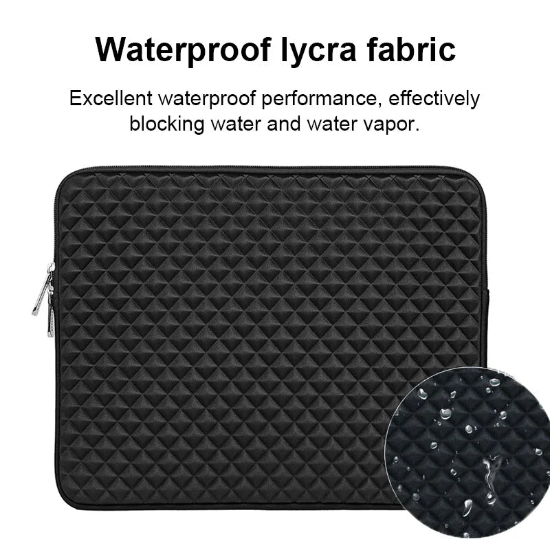 Waterproof Neoprene Laptop Sleeve – Shockproof Lycra Notebook Case, Fits 11–15.6 Inch (28–39.6 cm) Laptops