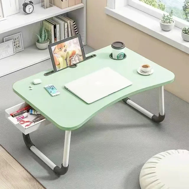 Folding Laptop Desk for Bed & Sofa — Portable Foldable Lap Tray 60 x 40 x 28 cm (23.6 x 15.7 x 11 in) for Study & Reading