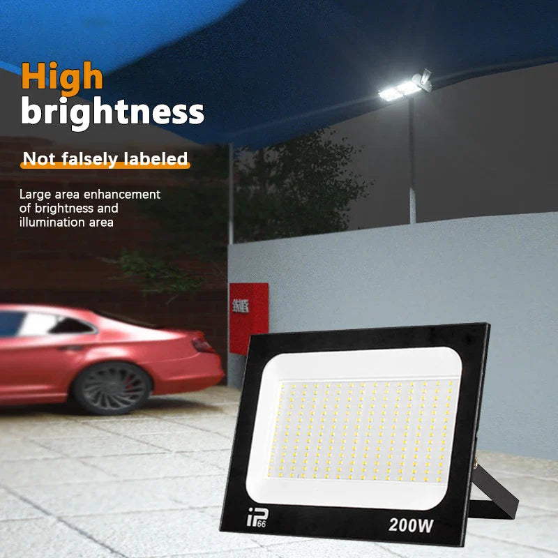Outdoor LED Floodlight IP66 Waterproof Spotlight — 10W/20W/30W/50W/100W/150W/200W for Garden Porch Courtyard