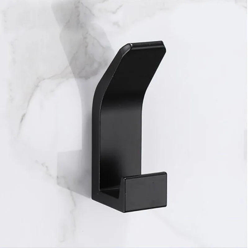 Stainless Steel Bathroom Hardware Set - Towel Rack, Toilet Paper Holder & Hook (Polished Silver)