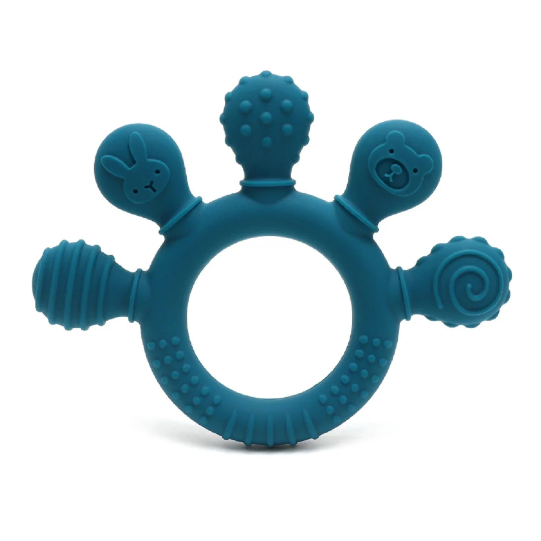 Silicone Baby Teether 0-12 Months Chew Beads Sensory Gum Relief Ring
