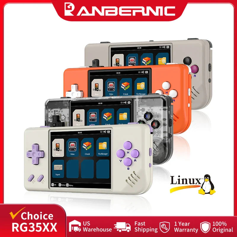 Mini Handheld Retro Game Console 2.83" (7.19 cm) IPS 640x480, 64GB, 5000+ Games, HDMI TV Output, Linux