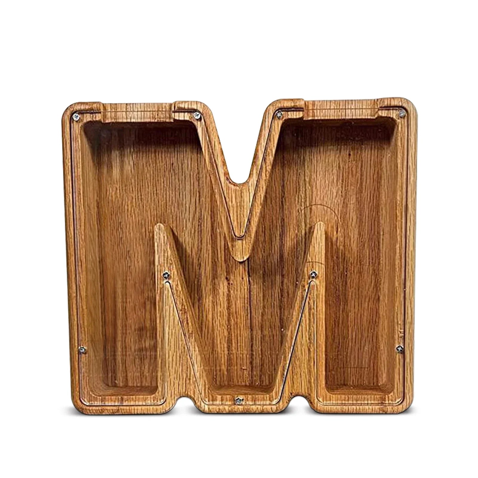 26-Letter Wooden Piggy Bank Alphabet Moneybox Coin Saving Box for Kids Desktop Home Decor