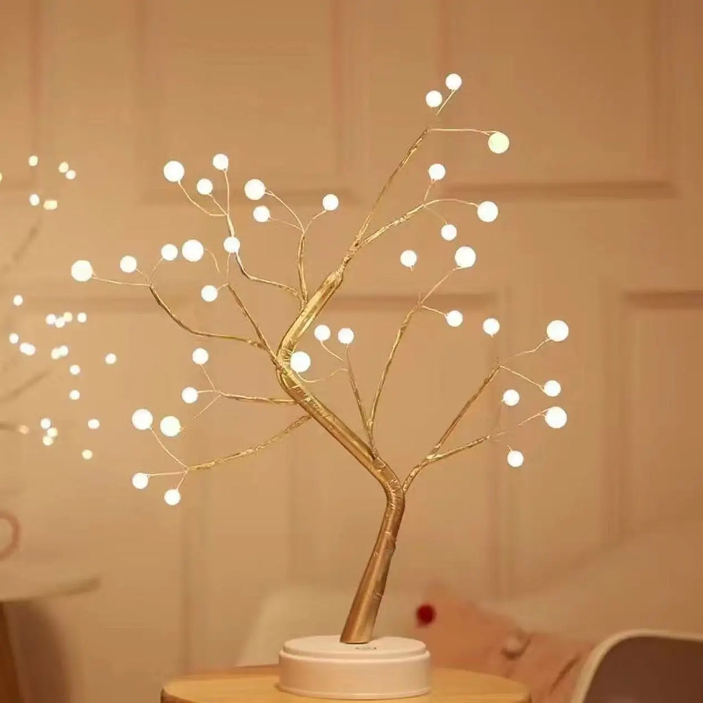 Cherry Blossom Bonsai LED Table Lamp – USB or Battery Powered Touch Night Light, 50 cm (19.7 in) Desktop Decor