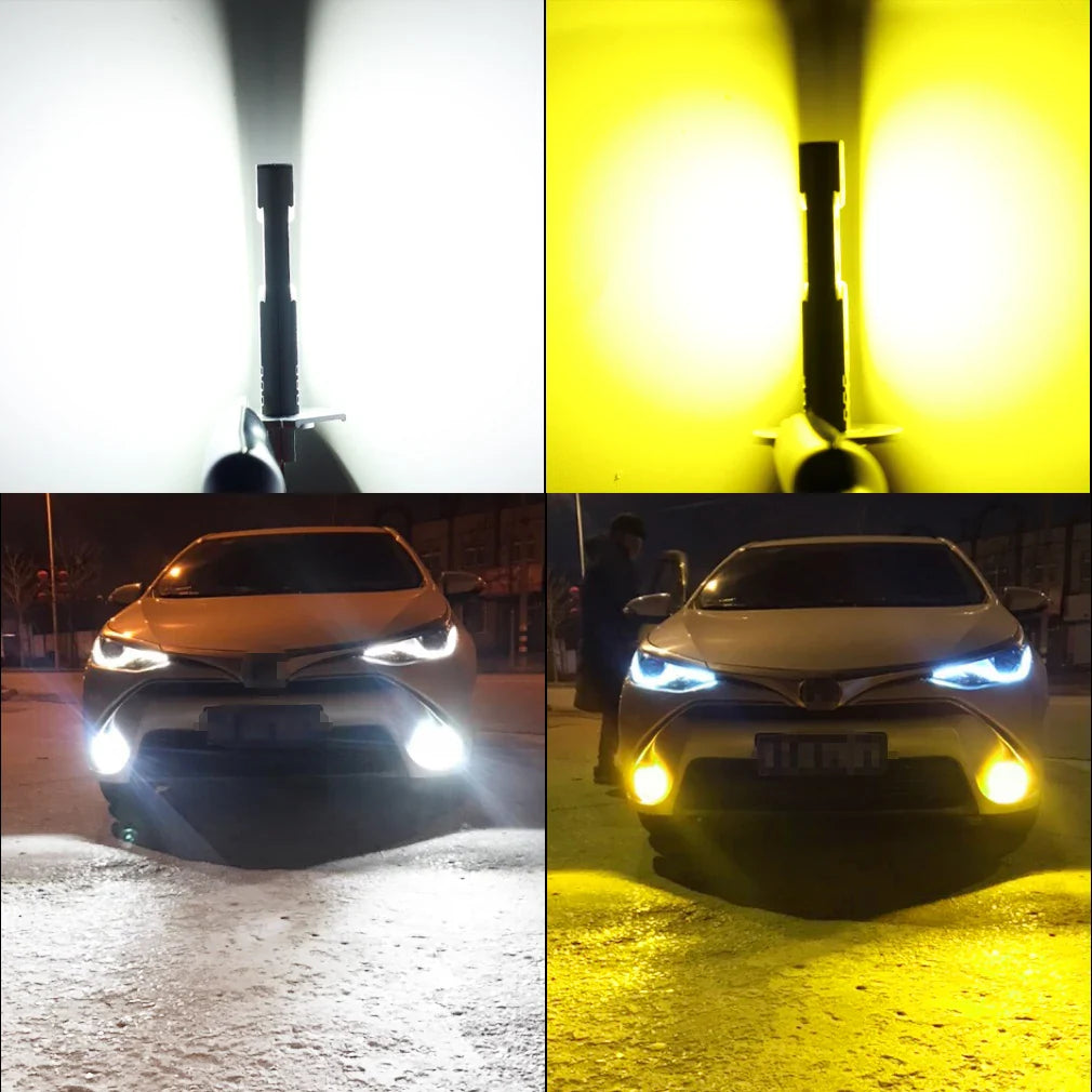 H1 H3 LED Headlight Bulb Mini 50W 20000LM Canbus Dual 6000K/3000K 12V IP68