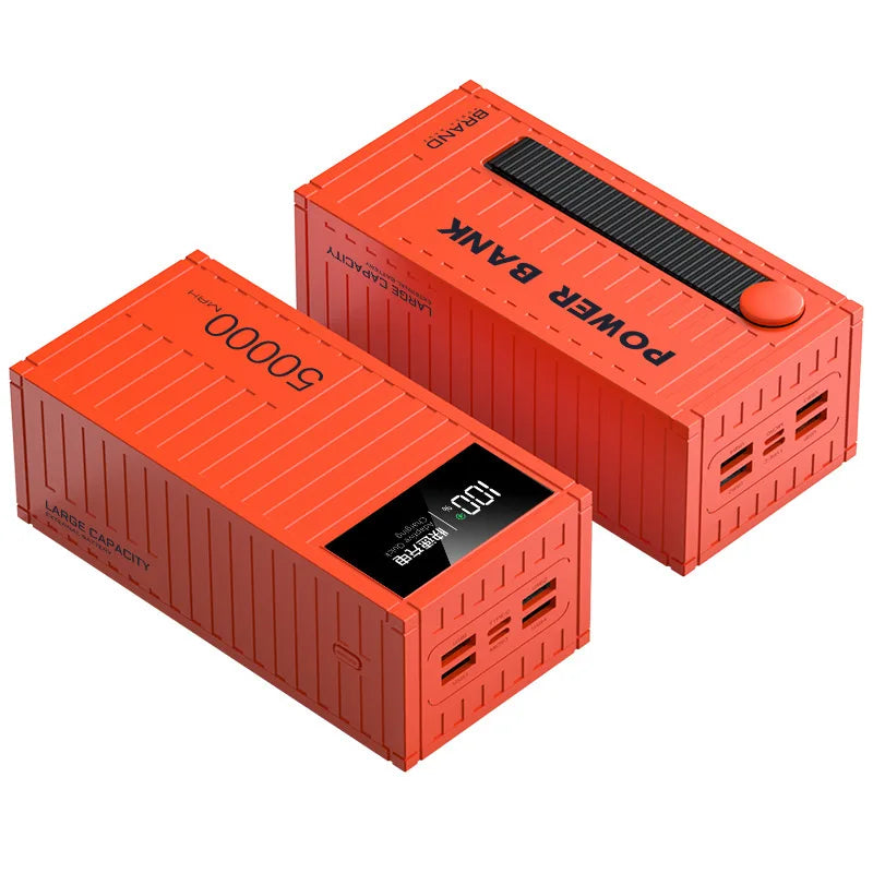 50000mAh 6-Port Power Bank 65W Fast Charge USB-C PD, 4x USB-A & Micro-USB, LED Display