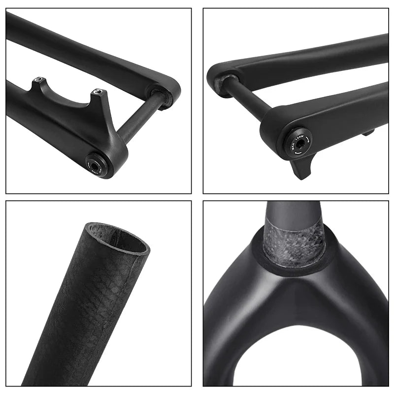 Full Carbon Boost MTB Fork 110x15mm Thru-Axle for 29er Tapered 1-1/8 to 1-1/2 Disc Brake Rigid Fork