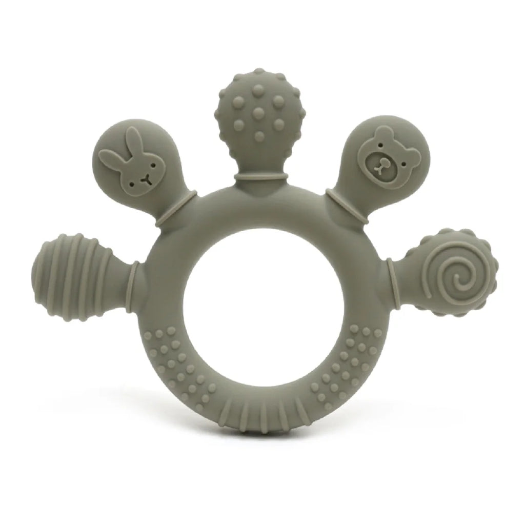 Silicone Baby Teether 0-12 Months Chew Beads Sensory Gum Relief Ring