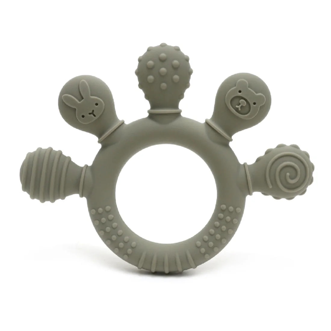 Silicone Baby Teether 0-12 Months Chew Beads Sensory Gum Relief Ring