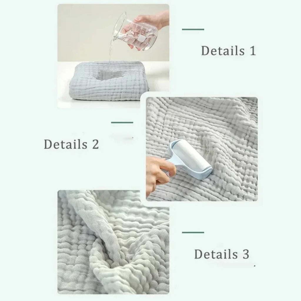 6-Layer Cotton Muslin Baby Swaddle Blanket 105 x 105 cm (41.3 x 41.3 in) - Gauze Bath Towel & Newborn Receiving Blanket