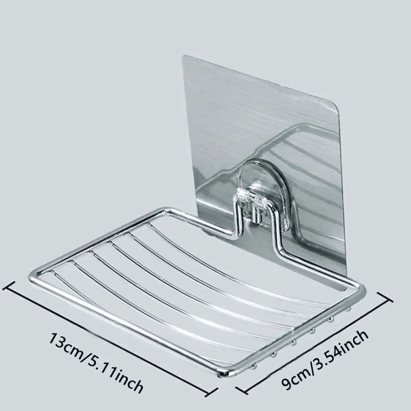 Wall-Mounted Stainless Steel Soap Rack – Drainage Soap Tray & Shelf for Bathroom & Kitchen