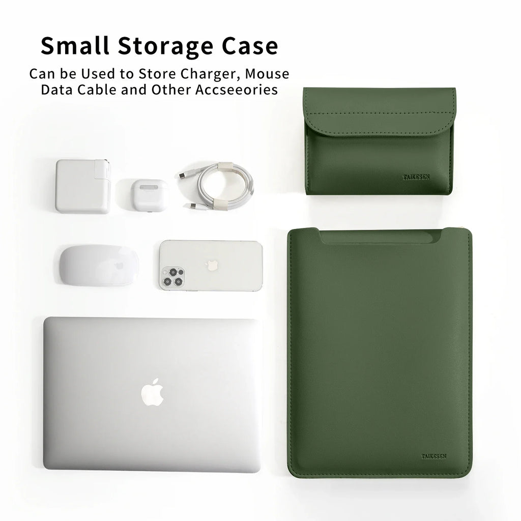 PU Laptop Sleeve Case — Protective Notebook & Tablet Cover for 13.3, 13.6, 14, 15, 15.6, 16-Inch Laptops