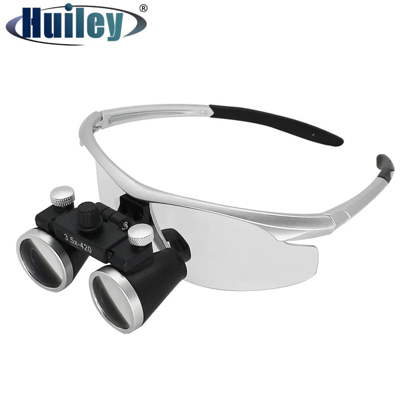 Dental Binocular Loupes 2.5x 3.5x Ultra-Lightweight Optical Magnification for Dental Surgery, 320-420 mm (12.6-16.5 in) Working Distance