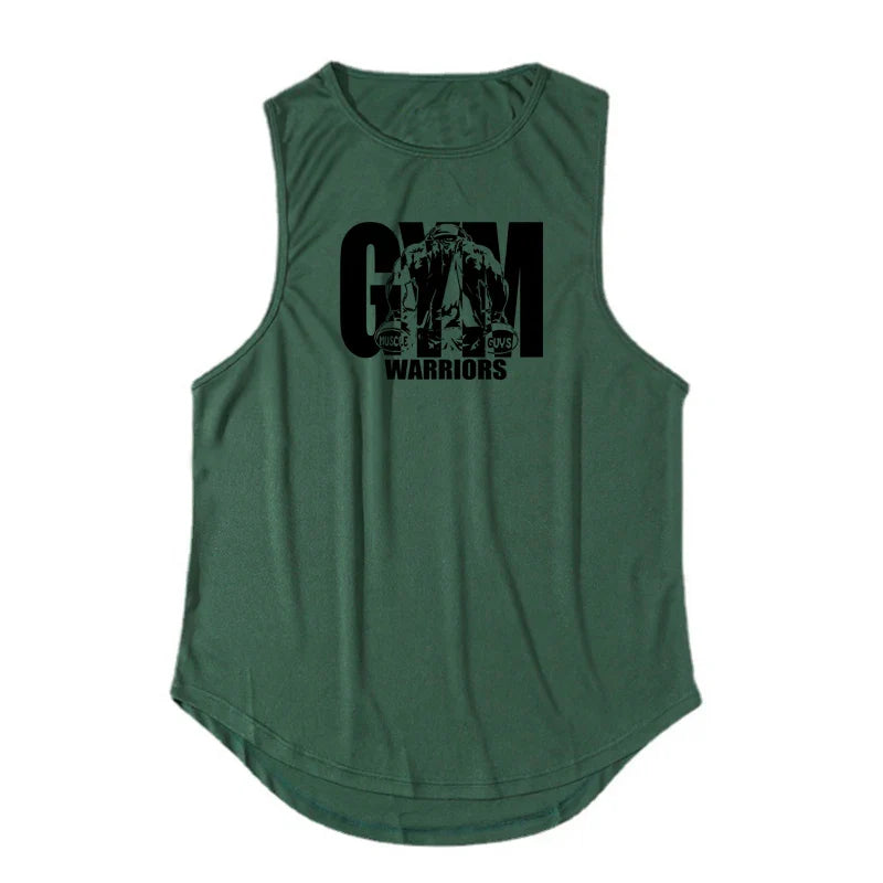 Summer Mesh Quick Dry Gym Fitness Tank Tops Men's Casual Moisture Wicking Bodybuilding Sleeveless Shirt Workout Muscle Vests