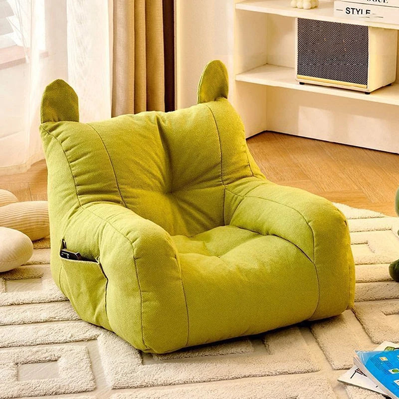 Bear Kids Sofa Chair with Storage Pocket | Soft Ergonomic Small Lazy Sofa for Kids & Living Room