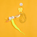 Adjustable Hanging Feather Cat Toy for Door – Elastic Rope Interactive Teaser for Cats & Small Dogs 10–65 in (25–165 cm)