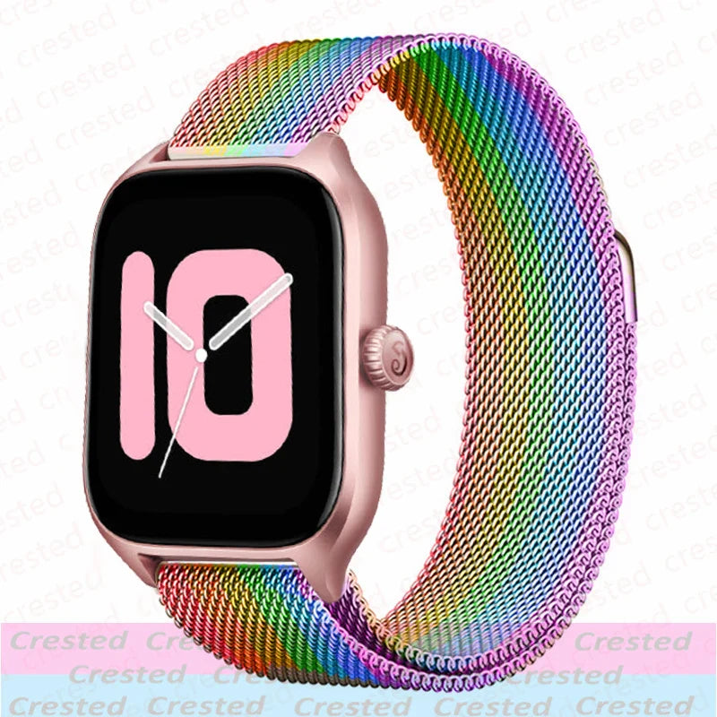 20mm/22mm Milanese band For Amazfit GTS/2/2e/3/4/GTS2 Mini/GTR 42mm/47mm/GTR2/3/4/Pro stratos Metal Bracelet Amazfit bip strap