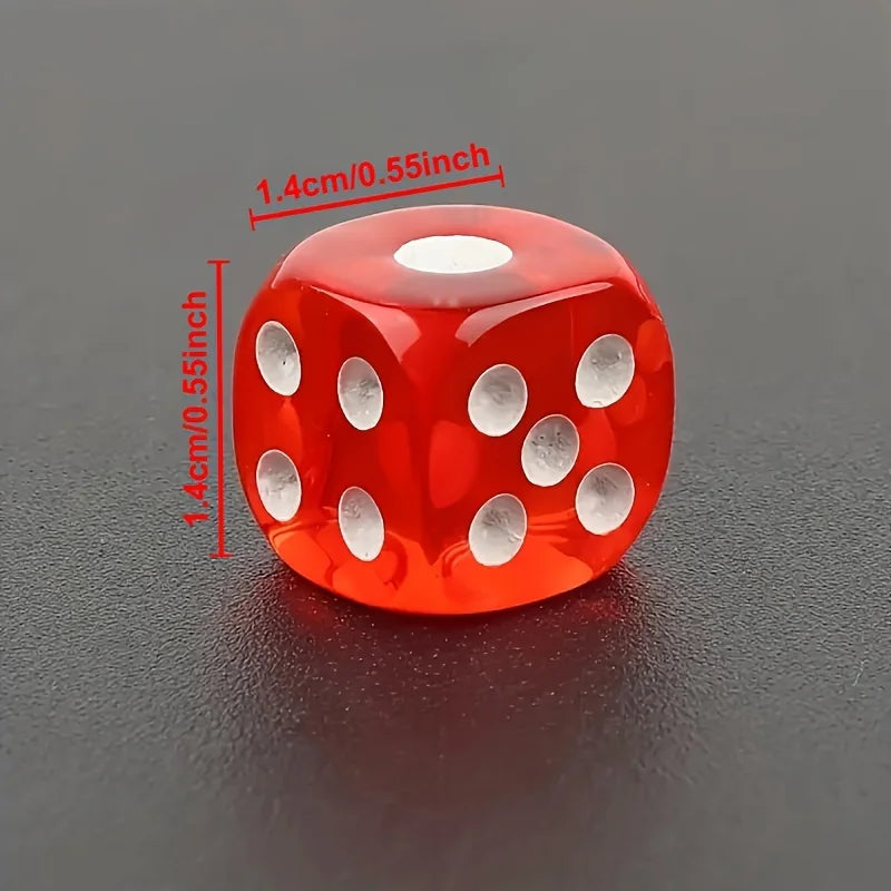 9-Piece Vibrant Color Dice Set with Portable Clear Storage Case, Assorted Colors for Math Games and Tabletop Gaming