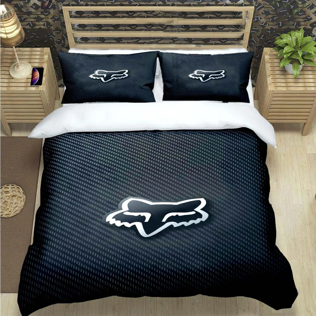 Cartoon Fox 3-Piece Microfiber Duvet Cover Set for Kids & Teens — Twin/Full/Queen/King Options