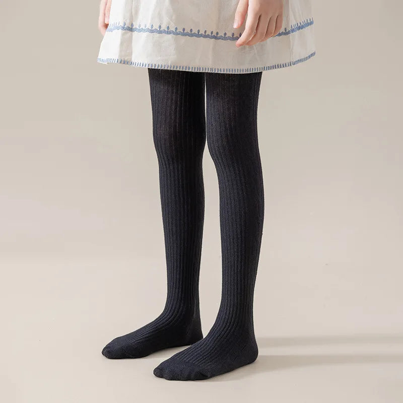 Girls Cotton Tights 0-12 Years — Breathable Pantyhose & Stockings for Toddlers, Spring Autumn Winter