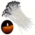 Smokeless Soy-Waxed Cotton Candle Wicks for DIY Candle Making – 30 or 100 Pack (10 cm / 3.94 in)