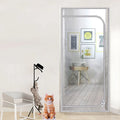 Cat-Resistant Zipper Door Screen - Nano Mesh Pet Door Curtain, Anti-Mosquito & Scratch-Proof, Up/Left Opening