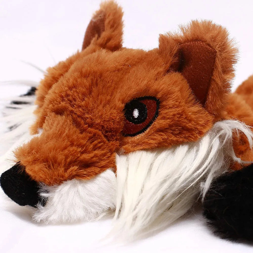 Stuffing-Free Squeaky Plush Dog Toy – Durable Crinkle Chew Toy, Simulated Animal